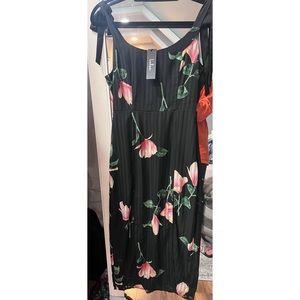 Lulus floral midi dress NWT